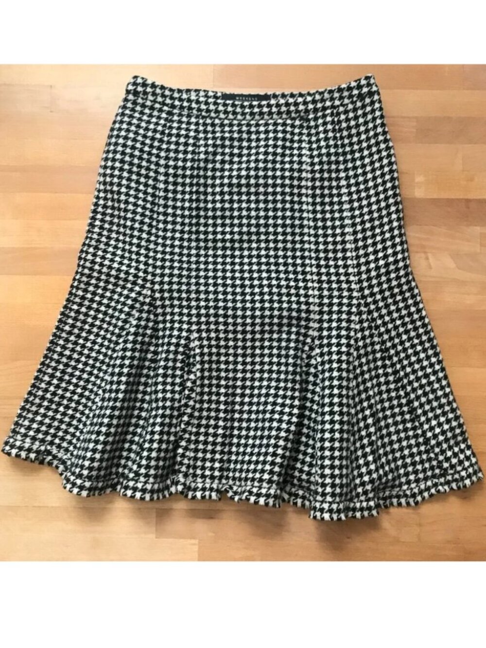 Weekend MaxMara Vintage Houndstooth Wool Skirt Size 4